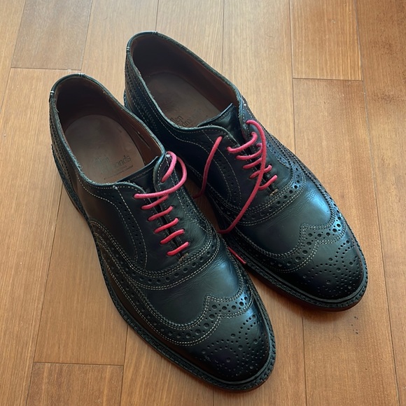 Allen Edmonds Shoes Black Mctavish Wingtip Oxford Dress Shoe Red